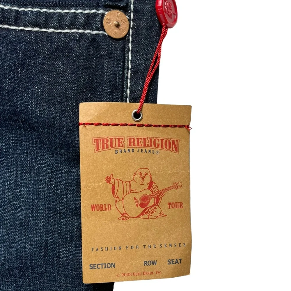 True Religion Men‎ 38x34 Billy Big T Dark Wash Flap Pocket Jeans
